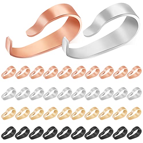 SEWACC 40 Stück Halskette Anhänger Verschluss Pinch Verschlüsse Bails Anhänger Pinch Bails Anhänger Schnallen Verbindungsverschlüsse für die Herstellung von Schmuck von SEWACC