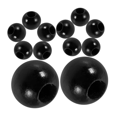 SEWACC 40 Stück Holzperlen mit Großem Loch für Diy Schmuckherstellung Runde Spacer Perlen für Armbänder und Bastelprojekte Natürliche Holzkugeln SEWACC 40 Stück Holzperlen mit Großem Loch für Diy Schmuckherstellung Runde Spacer Perlen für Armbänder und Bastelprojekte Natürliche Holzkugeln von SEWACC