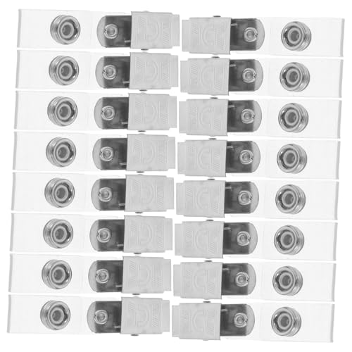 SEWACC 40 Stück Metall-ausweisclips Mit Transparenten Pvc-bändern, Keine Löcher, Metallclips Für Ausweise, Ausweishalter, Namensschilder, Arbeitskarten, Homeoffice-zubehör von SEWACC