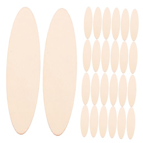 SEWACC 40 Stück Oval Holzscheiben für Basteln Unlackierte Holzstücke aus Naturholz Leicht zu Bemalen Vielseitig für DIY Kunstprojekte Lernmaterial von SEWACC