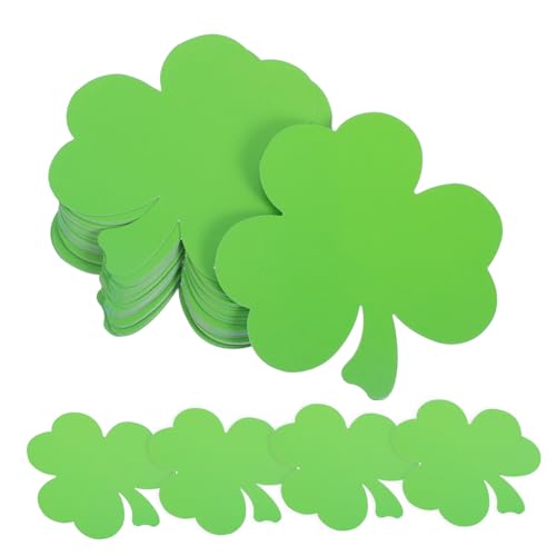 SEWACC 40 Stück Papier Kleeblatt Dekorationen für Patrick's Day Leichte Shamrock Wanddeko Teiliges mit Klebepunkten für Klassenzimmer Büro und Kindergarten Pinnwandgestaltung von SEWACC