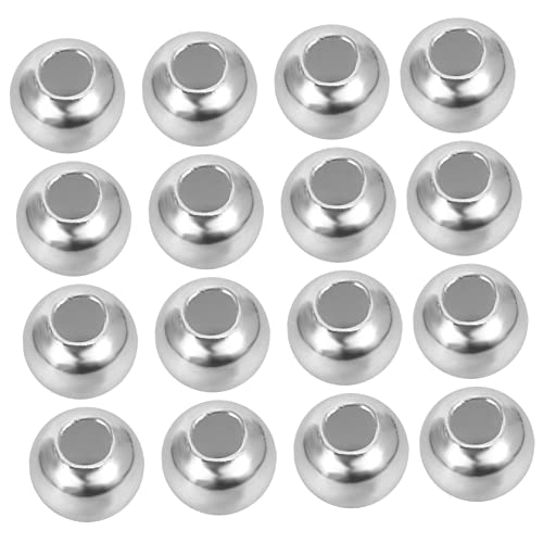 SEWACC 40 Stück Silberne Loose Beads für DIY Schmuckherstellung Silberperlen für Armbänder und Bastelprojekte Große Perlen mit Großem Geeignet für Kreative Accessoires SEWACC 40 Stück Silberne Loose Beads für DIY Schmuckherstellung Silberperlen für Armbänder und Bastelprojekte Große Perlen mit Großem Geeignet für Kreative Accessoires von SEWACC