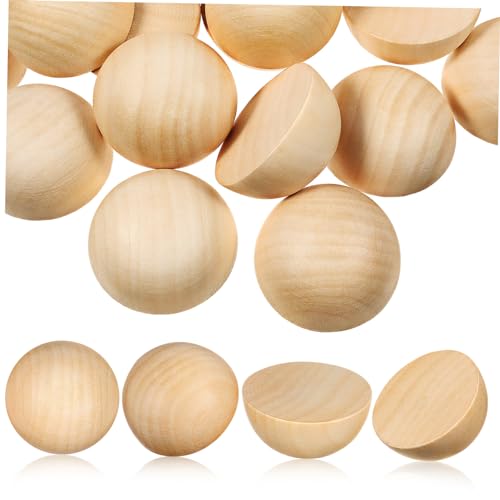 SEWACC 40 Stück Teiliges Halbe Holzkugeln Glatt Unlackierte Bastelhalbkugeln Holz Vielseitig Bemalbare Dekokugeln für DIY Schmuck und Wohnaccessoires SEWACC 40 Stück Teiliges Halbe Holzkugeln Glatt Unlackierte Bastelhalbkugeln Holz Vielseitig Bemalbare Dekokugeln für DIY Schmuck und Wohnaccessoires von SEWACC