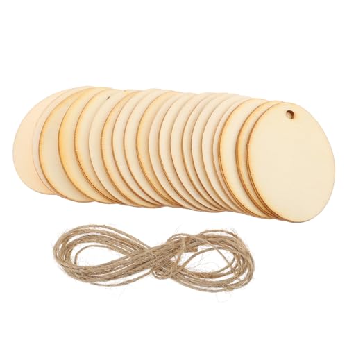 SEWACC 40 Stück Teiliges Holz eier Anhänger zum Bemalen DIY Osterdeko Holzscheiben Aufhängen Kinderfreundlich Leicht für Basteln Party und Wohnkultur von SEWACC