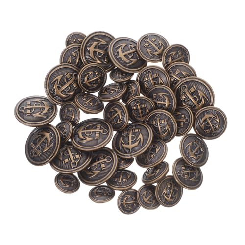SEWACC 40 Stück Teiliges Metallknopf Set Vintage Shank Knöpfe für Damen Blazer Herren Anzüge Jeansjacken und Mäntel Robuste Dekorative DIY Knöpfe in Dunkelbraun SEWACC 40 Stück Teiliges Metallknopf Set Vintage Shank Knöpfe für Damen Blazer Herren Anzüge Jeansjacken und Mäntel Robuste Dekorative DIY Knöpfe in Dunkelbraun von SEWACC