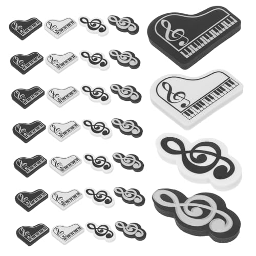 SEWACC 40 Stück Teiliges Mini Radiergummis mit Piano Musiknoten-motiv Flexible Verschleißfeste Materialien Handlich und Leicht Sauber Radierend für Schule Zuhause und Unterwegs SEWACC 40 Stück Teiliges Mini Radiergummis mit Piano Musiknoten-motiv Flexible Verschleißfeste Materialien Handlich und Leicht Sauber Radierend für Schule Zuhause und Unterwegs von SEWACC