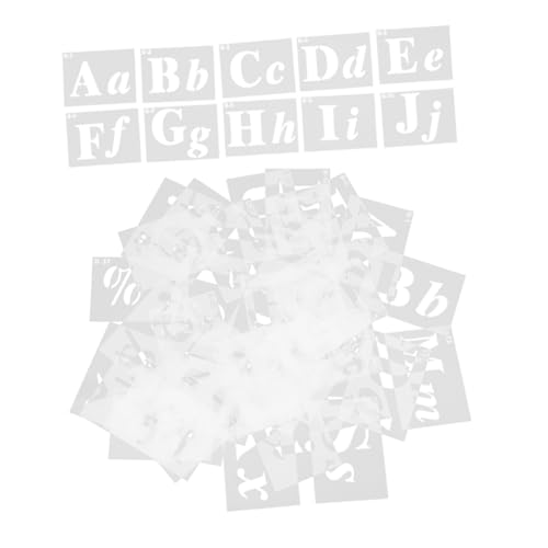 SEWACC 40 Stück Teiliges Schablonen Buchstaben und Zahlen aus Dickem Pet Wiederverwendbare Malschablonen für Basteln Malen Holz Wänden Kreative Vorlagen für DIY Handwerk SEWACC 40 Stück Teiliges Schablonen Buchstaben und Zahlen aus Dickem Pet Wiederverwendbare Malschablonen für Basteln Malen Holz Wänden Kreative Vorlagen für DIY Handwerk von SEWACC