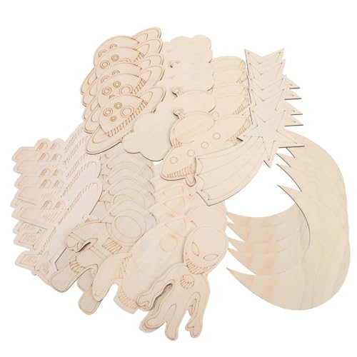 Unvollendete Geformte Holzscheiben 45 Stück Jungen und Spielzeug Holzausschnitte mit Weltraummotiv Unvollendete Geformte Holzscheiben 45 Stück Jungen und Spielzeug Holzausschnitte mit Weltraummotiv von SEWACC