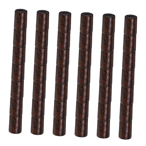 SEWACC 400 Stück Holzperlen Spacer Beads Zylindrische Glatte Bohrung Langlebig Tiefe Kaffeefarbe für DIY Schmuckherstellung Armband Halskette Zubehör Natürliche Eleganz und Vielseitig von SEWACC