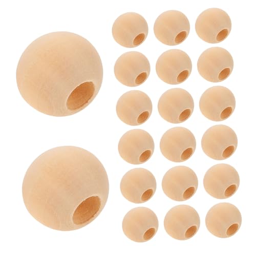 SEWACC 400 Stück Holzperlen mit Großem Loch Runde Naturholz Kugeln für Schmuckherstellung Basteln DIY Dekorationen Unbemalte Holzperlen für Kreative Handarbeiten SEWACC 400 Stück Holzperlen mit Großem Loch Runde Naturholz Kugeln für Schmuckherstellung Basteln DIY Dekorationen Unbemalte Holzperlen für Kreative Handarbeiten von SEWACC