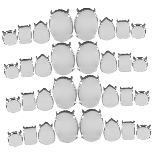 SEWACC 400 Stück Strass Krallen Weiß K DIY Schmuckverzierung Tropfen Oval Rund für Kleidung Schuhe Taschen Handnähen von SEWACC