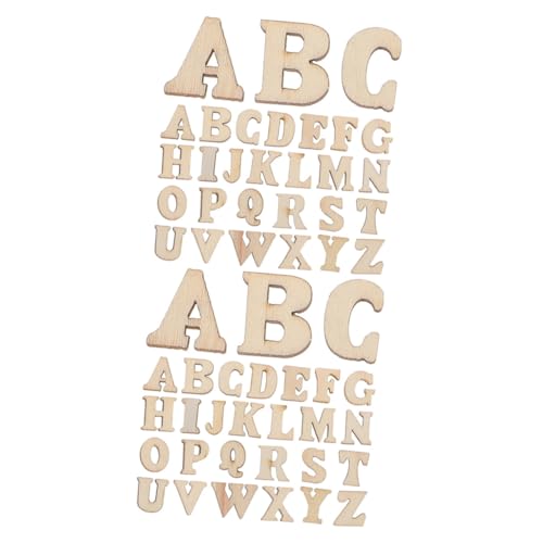 SEWACC 400 Stück Teiliges DIY Holzbuchstaben Naturholz Glatt Poliert zum Basteln und Dekorieren für Wandkunst Personalisierbar mit Farbe und Zubehör Leicht und für Erwachsene von SEWACC