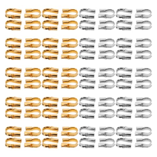 SEWACC 400 Stück U Förmige Drahtschutzbügel für Schmuckherstellung Gold und Silber Diy Zubehörteile für Armbänder und Ohrringe für Anfänger und Profis von SEWACC