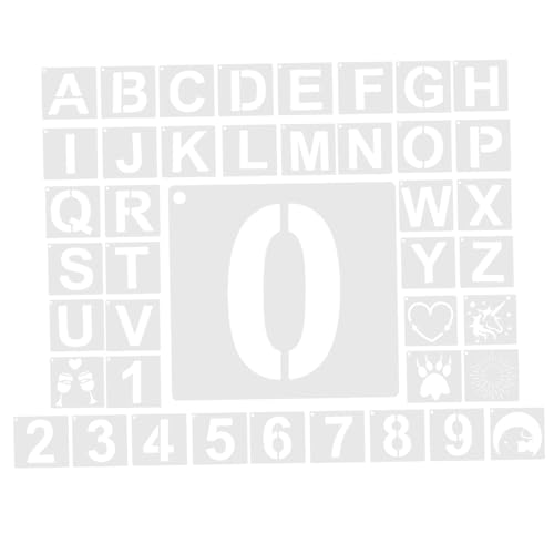 SEWACC 42 Stück Teiliges Schablonen Wiederverwendbare Buchstaben und Zahlenschablonen Kleine Lettering Stencils für DIY Malerei Basteln Scrapbooking Wand und Holzdekoration SEWACC 42 Stück Teiliges Schablonen Wiederverwendbare Buchstaben und Zahlenschablonen Kleine Lettering Stencils für DIY Malerei Basteln Scrapbooking Wand und Holzdekoration von SEWACC