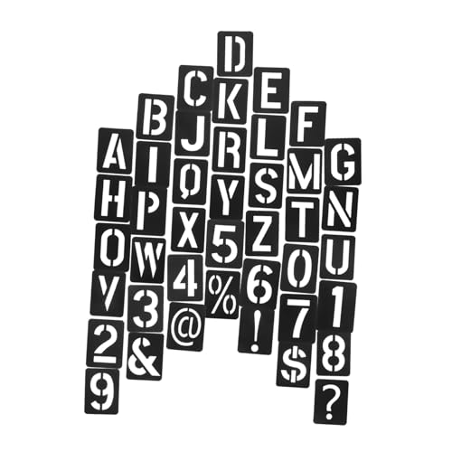 SEWACC 42 Stück Wiederverwendbare Teilig Alphabet und Zahlenschablonen aus Robustem PP Material Vielseitige Calligraphy und Graffiti Stencils für Wand Möbel und Stoffmalerei Einfach zu SEWACC 42 Stück Wiederverwendbare Teilig Alphabet und Zahlenschablonen aus Robustem PP Material Vielseitige Calligraphy und Graffiti Stencils für Wand Möbel und Stoffmalerei Einfach zu von SEWACC