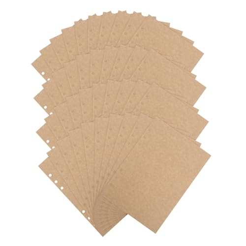 SEWACC 45 Blatt Nachfüllpapier Kraftpapier Ringbuch Einlagen Nachfülleinlagen Flexibel Langlebig für Planer Journal Tagebuch Personalisierbar Büro von SEWACC