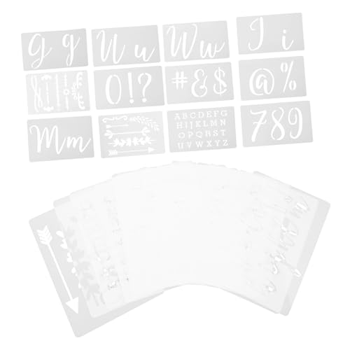 SEWACC 45 Blatt Teiliges Pet Buchstaben Schablonen Wiederverwendbare Malvorlagen für DIY Wand und Möbelgestaltung Geruchsfreie Langlebige Schablonen für Kreative Malprojekte SEWACC 45 Blatt Teiliges Pet Buchstaben Schablonen Wiederverwendbare Malvorlagen für DIY Wand und Möbelgestaltung Geruchsfreie Langlebige Schablonen für Kreative Malprojekte von SEWACC