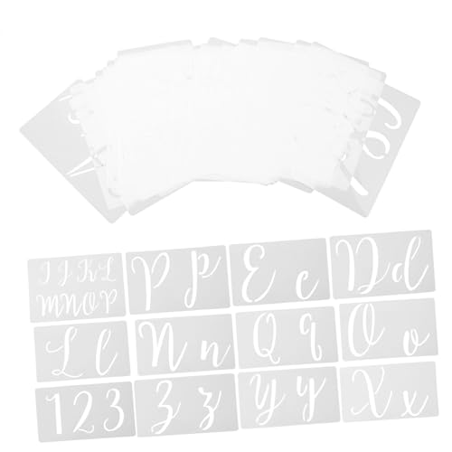 SEWACC 45 Blatt Teiliges Wiederverwendbares Buchstaben Schablonen für DIY Basteleien Dünne Mehrzweck Malvorlagen für Papier Wände Stoffe und Möbel für Anfänger und Kreative Dekorationen SEWACC 45 Blatt Teiliges Wiederverwendbares Buchstaben Schablonen für DIY Basteleien Dünne Mehrzweck Malvorlagen für Papier Wände Stoffe und Möbel für Anfänger und Kreative Dekorationen von SEWACC