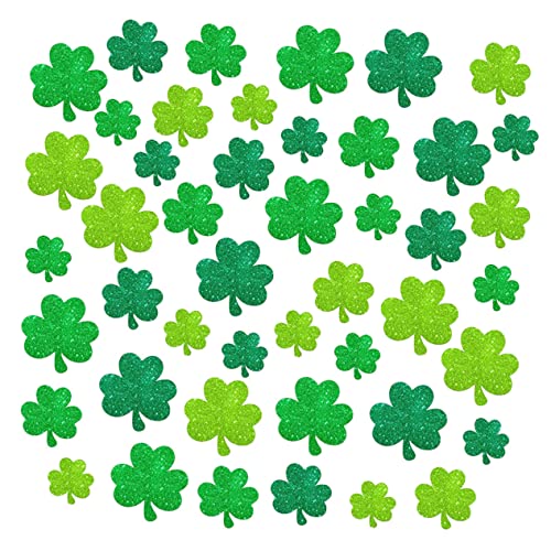 SEWACC 45 Stück Teiliges Shamrock Papier Glitzernde Grüne Kleeblatt Papierausschnitte für Pinnwand Klassenzimmer und Wanddekoration Sicher und Langlebig für Patrick's Day und SEWACC 45 Stück Teiliges Shamrock Papier Glitzernde Grüne Kleeblatt Papierausschnitte für Pinnwand Klassenzimmer und Wanddekoration Sicher und Langlebig für Patrick's Day und von SEWACC