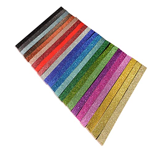 SEWACC 460 Stück Glitzer Papierstreifen für Origami Sterne Bunte Bastelpapiere Farben DIY Faltpapier für Kreative Sternenfaltungen Leicht und Vielseitig für Schule und Freizeit von SEWACC