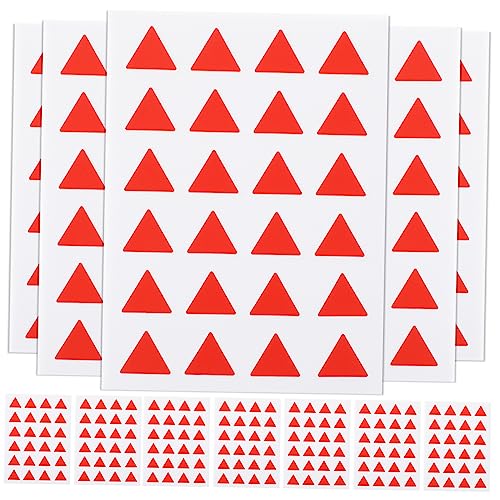 SEWACC 48 Blatt Selbstklebende Klassifizierungsaufkleber Rote Dreieckige Markierungspunkte Ablösbare Etiketten Beschriften Vielseitige Markierungssticker für Bücher Haushalt und Büro von SEWACC