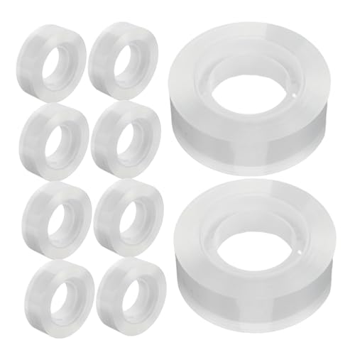 SEWACC 48 Rollen Transparente Klebebandrollen Hand Abreißbares Klebeband für Büro Schule und Zuhause Korrigieren von Fehlern und Vielseitig Einsetzbar von SEWACC