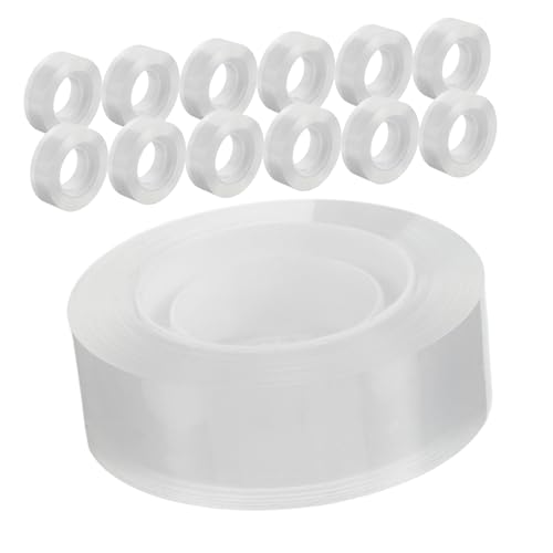 SEWACC 48 Rollen Transparentes Klebeband Nachfüllpackung Handabreißbar für Korrekturen Zuhause Schule und Büro Hochwertige Haftung Tragbar und Einfach zu Bedienen von SEWACC