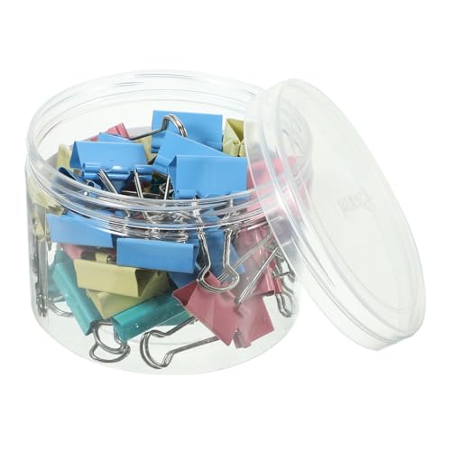 SEWACC 48 Stück Teiliges Bunte Metall Binder Clips Kleine Dokumentenklammern Lange Griff Büroklammern Vielseitig Stark Langlebig für Papierorganisation von SEWACC