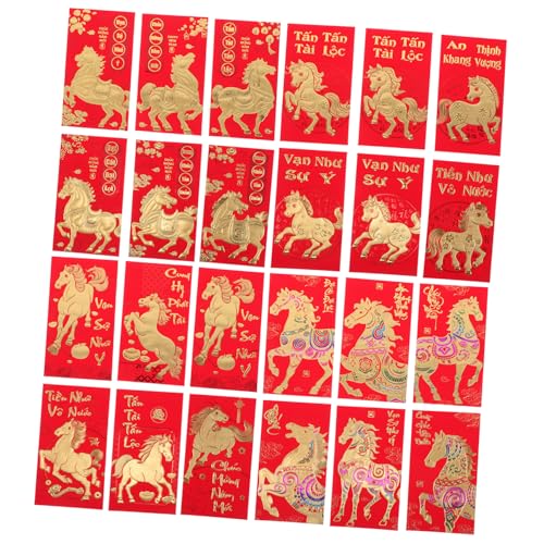 SEWACC 48 Stück Teiliges Chinesische Rote Umschläge mit Pferde Zodiac Vietnamesische Neujahrs Lucky Money Packungen für Frühlingsfest Glückssymbole Festliche Geschenkumschläge SEWACC 48 Stück Teiliges Chinesische Rote Umschläge mit Pferde Zodiac Vietnamesische Neujahrs Lucky Money Packungen für Frühlingsfest Glückssymbole Festliche Geschenkumschläge von SEWACC