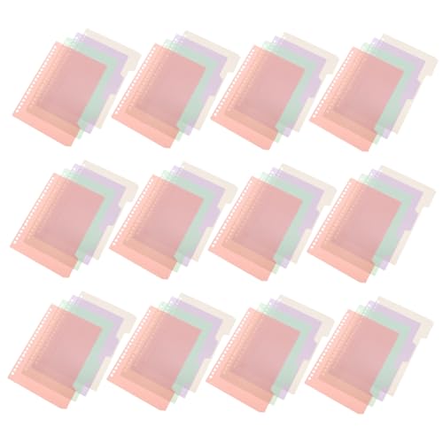 SEWACC 48 Stück Teiliges Register mit Löchern Farbige Kunststoff-trennblätter mit Beschriftbaren Tabs Kompatibel mit Ringordnern für Planer Notizbücher Büro und Schule zur Effizienten SEWACC 48 Stück Teiliges Register mit Löchern Farbige Kunststoff-trennblätter mit Beschriftbaren Tabs Kompatibel mit Ringordnern für Planer Notizbücher Büro und Schule zur Effizienten von SEWACC