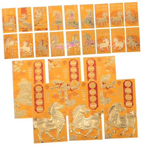 SEWACC 48 Stück Teiliges Rote Umschläge mit Pferdezodiac Vietnamesische Neujahrsumschläge für Festliche Verpackung Hochwertige Papierqualität Geeignet für Mondneujahr und Feierlichkeiten SEWACC 48 Stück Teiliges Rote Umschläge mit Pferdezodiac Vietnamesische Neujahrsumschläge für Festliche Verpackung Hochwertige Papierqualität Geeignet für Mondneujahr und Feierlichkeiten von SEWACC