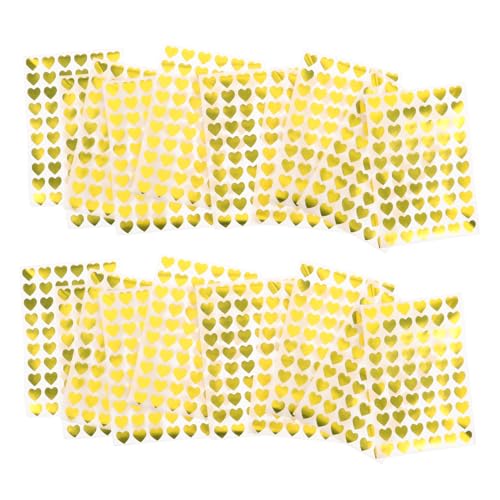 SEWACC 4Er-Packung Selbstklebende Dekorative Herzsticker aus Aluminiumfolie für Belohnungen Basteln und Valentinstag Gestaltung von SEWACC
