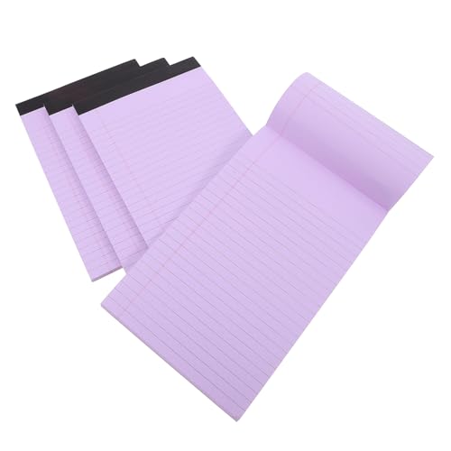 SEWACC 4er-pack Liniertes A5-notizblock-set Abreißbarer Notizblock Rechtsblock Tragbares Notizheft Undatiertes Design Für Besprechungsnotizbuch von SEWACC