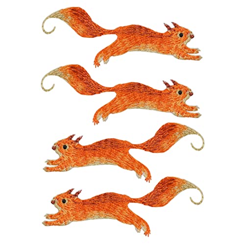 SEWACC 4stücke Squirrel Patches Für Kleidung Applikationen Zum Aufbügeln Dekorative Flicken Für Taschen Kleidung Und Hüte Tierisch Schön Und Detailreich von SEWACC