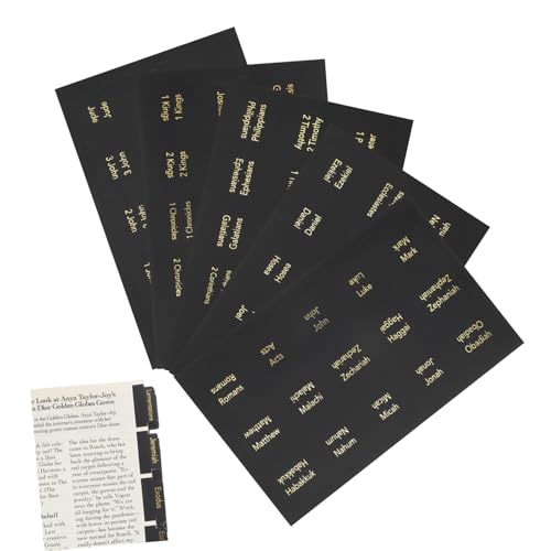 SEWACC 5 Blätter Bibelindex-Tags bible tabs Bibelaufkleber Bibelregisterkarten Bibel-Index-Etiketten Bibel-Etiketten-Tabs Bibel liefert biblische Markierungen PVC selbstklebend Black SEWACC 5 Blätter Bibelindex-Tags bible tabs Bibelaufkleber Bibelregisterkarten Bibel-Index-Etiketten Bibel-Etiketten-Tabs Bibel liefert biblische Markierungen PVC selbstklebend Black von SEWACC