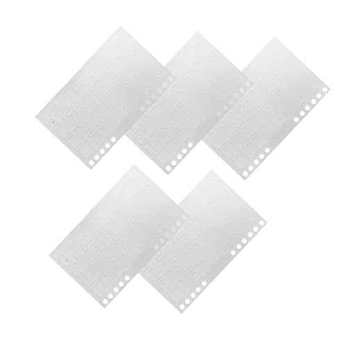 SEWACC 5 Blätter Transparente Selbstklebende Register Tabs Haftmarker für Notizbücher und Ordner ohne Lochen Vielseitige Index Sticker zum Organisieren und Markieren von Seiten SEWACC 5 Blätter Transparente Selbstklebende Register Tabs Haftmarker für Notizbücher und Ordner ohne Lochen Vielseitige Index Sticker zum Organisieren und Markieren von Seiten von SEWACC