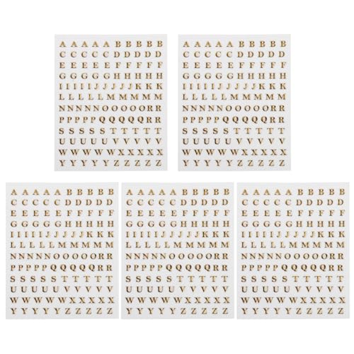 SEWACC 5 Bögen Dekorative Buchstabenaufkleber Für Kerzen Buchstabenaufkleber Mini Buchstabenaufkleber Kerzenalphabetaufkleber Kerzenglasetiketten Goldene Bastelbuchstaben SEWACC 5 Bögen Dekorative Buchstabenaufkleber Für Kerzen Buchstabenaufkleber Mini Buchstabenaufkleber Kerzenalphabetaufkleber Kerzenglasetiketten Goldene Bastelbuchstaben von SEWACC