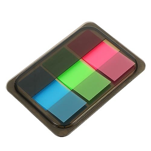 SEWACC 5 Boxen Fluoreszierende Haftnotizen Selbstklebende Notizzettel mit Index Tabs Praktische Organisationshilfe für Büro Schule und Zuhause Farbige Message Sticker zur Zufällige Farbe von SEWACC