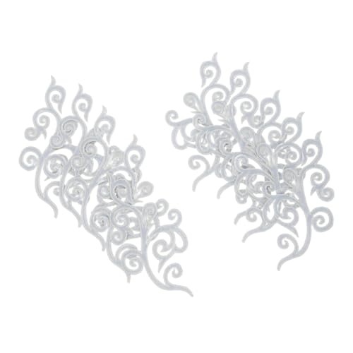 SEWACC 5 Paare Barock Wolkenförmige Stickapplikationen Silber Gestickt Zum Aufbügeln Und Annähen Für Brautkleider Hochzeitskleider Cheongsam Hemdverzierungen SEWACC 5 Paare Barock Wolkenförmige Stickapplikationen Silber Gestickt Zum Aufbügeln Und Annähen Für Brautkleider Hochzeitskleider Cheongsam Hemdverzierungen von SEWACC