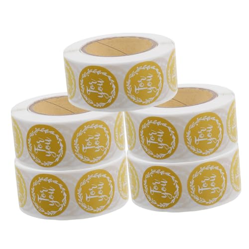 SEWACC 5 Rollen Dankeschön Aufkleber Rund Selbstklebend Umschlag Siegel Etiketten Für Verpackung Kleine Unternehmen Geschenkversand Hochzeit Party SEWACC 5 Rollen Dankeschön Aufkleber Rund Selbstklebend Umschlag Siegel Etiketten Für Verpackung Kleine Unternehmen Geschenkversand Hochzeit Party von SEWACC