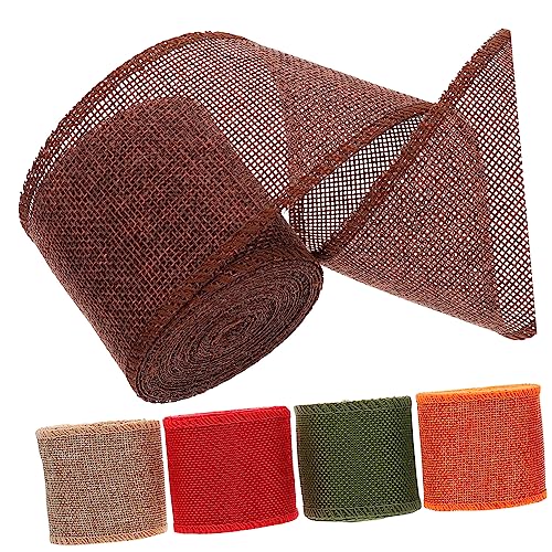 SEWACC 5 Rollen Dekorative Geschenkband Farbige Strapazierfähige DIY Schleifenbänder Leicht Zuschneidbar Glatte Textur für Basteln und Festliche Verpackungen von SEWACC