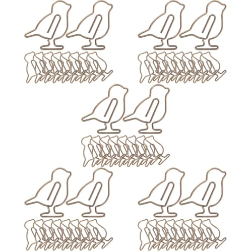 SEWACC 5 Sätze Kreative Büroklammern Aus Metall Form Eines Kleinen Für Dokumente Notizen Und Scrapbooking Dekorativ Und Vielseitig Einsetzbar 20 Stück * 5 von SEWACC