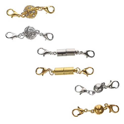 SEWACC 5 Sätze Magnetische Schmuckverschlüsse Und Armbandverschlüsse Design Für Diy Juwelen Glänzend Und Attraktiv Für Anhänger Zum Reparieren Und Erstellen Von Schmuck 6 Paare * 5 von SEWACC