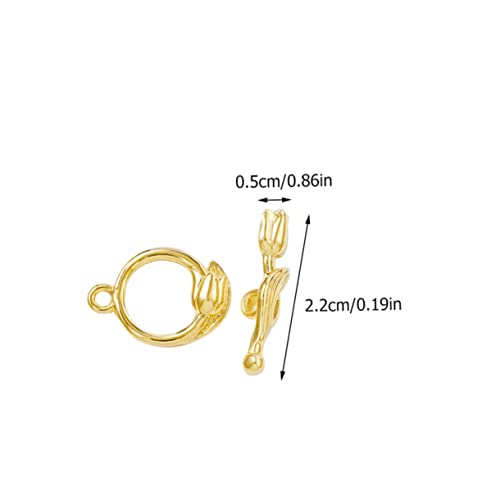 SEWACC 5 Sätze Schmuck Ot Knebelverschlüsse für DIY Armband und Halskette Metallverbindung Goldfarben O teil T teil Vielseitig für Schmuckherstellung SEWACC 5 Sätze Schmuck Ot Knebelverschlüsse für DIY Armband und Halskette Metallverbindung Goldfarben O teil T teil Vielseitig für Schmuckherstellung von SEWACC