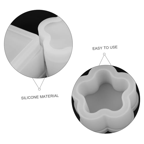 SEWACC 5 Stück 5-teiliges Silikon Schmuckbox Formen mit Herz Sechseck Blume DIY Harz Box Gießform mit Deckel für Schmuck Aufbewahrung Basteln Weiße Resin Moulds von SEWACC