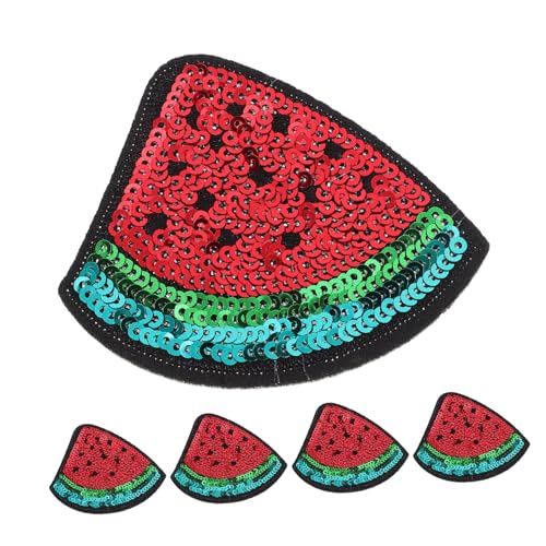 SEWACC 5 Stück Bestickte Wassermelonen Aufnäher Stoffflicken zum Aufnähen für Kleidung DIY Applikationen Rote Früchte Patches für Jacken Shirts Hosen Taschen SEWACC 5 Stück Bestickte Wassermelonen Aufnäher Stoffflicken zum Aufnähen für Kleidung DIY Applikationen Rote Früchte Patches für Jacken Shirts Hosen Taschen von SEWACC