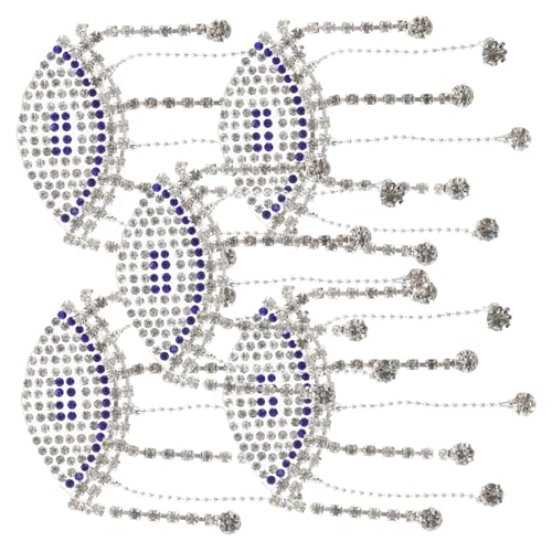 SEWACC 5 Stück Bling Strass Auge Aufnäher zum Aufbügeln DIY Kleidung Reparatur Patch Weiche Applikation für Shirts Taschen Hüte Kleidung Dekoration Handarbeit Zubehör von SEWACC