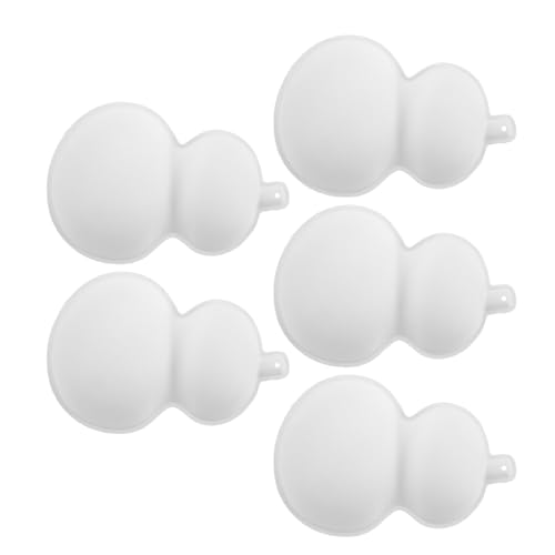 SEWACC 5 Stück DIY Papier Gourd Masken für Unbemalte Pulp Masken zum Malen und Dekorieren für Partys Cosplay und Kreative Bastelprojekte von SEWACC