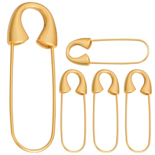 SEWACC 5 Stück Goldene Anstecknadel Zierlicher Schmuck Bürozubehör Kleidungsnadel Broschen-Verschlussnadel Große Sicherheitsnadel Für Rucksack Brosche Basisnadel Herstellung Von SEWACC 5 Stück Goldene Anstecknadel Zierlicher Schmuck Bürozubehör Kleidungsnadel Broschen-Verschlussnadel Große Sicherheitsnadel Für Rucksack Brosche Basisnadel Herstellung Von von SEWACC