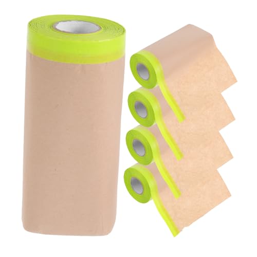 SEWACC 5 Stück Halbtransparente Maskierfolie Malerpapier Abdeckpapier für Auto Karosserie Lackierschutz Spritzschutz Stencil Folie für Schablonen Malerarbeiten Staubschutz von SEWACC